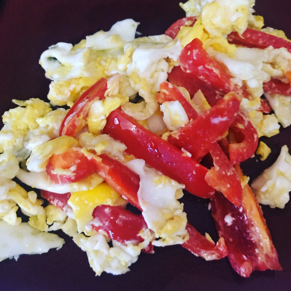 Sweet Red Pepper Scrambled Eggs